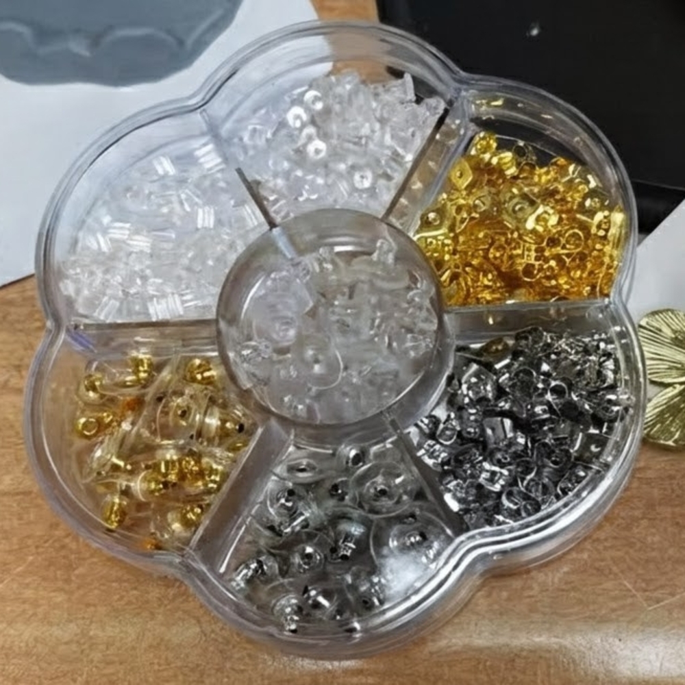 Earring Backs Gold Silver Clear Silicone Earrings Fastener Replacement